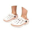 thumbnail image 1 of Djtdsds Kids Contrast Line Clog Sandals Full Drain Hole Non Indoor Outdoor Beach Shoes Size:9-10 Years, 1 of 7