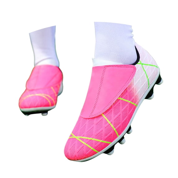 Djtdsds Kids Gradient Soccer Cleats Adjustable Strap Firm Ground Football Shoes Size:11-11.5 Years