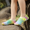 thumbnail image 1 of Djtdsds Kids Gradient Water Shoes Non- Barefoot Aqua Socks for Beach Swim Size:2.5, 1 of 8