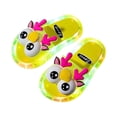 thumbnail image 1 of Djtdsds Kids Reindeer LED Light-Up Slide Sandals Fun Open-Toe Shoes Color:Yellow,Size:33, 1 of 5