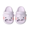 thumbnail image 1 of Djtdsds Kids Shark Slide Sandals Soft Non- Shoes Color:Purple,Size:3.5-4 Years, 1 of 4