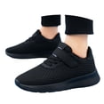 thumbnail image 1 of Djtdsds Kids Solid Color Breathable Mesh Sneakers Hook and Loop Lightweight School Shoes Size:8-9 Years, 1 of 8