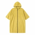thumbnail image 1 of Djtdsds Kids' Solid Color Hooded Terry Cloth Beach Towel Poncho Robe with Zipper Cover-Up Size:One Size, 1 of 4