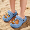 thumbnail image 1 of Djtdsds Kids Themed Clog Sandals Soft Non- Open-Toe Slippers Color:Blue,Size:9.5-10 Years, 1 of 6