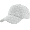 thumbnail image 1 of Djtdsds Solid Color Floral Lace Mesh Baseball Cap Adjustable Curved Brim Breathable Sun Hat for Women Summer Casual Outdoor Size:One Size, 1 of 3
