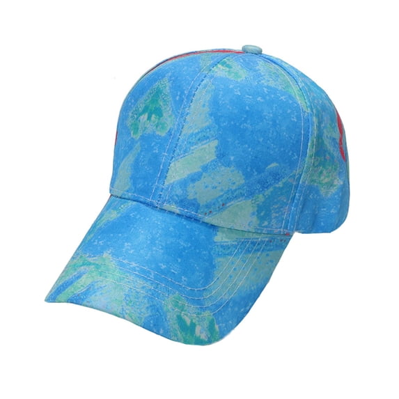 Djtdsds Tie Dye Baseball Cap Adjustable Curved Brim Breathable Sun Hat for Men Women Summer Casual Outdoor Size:M