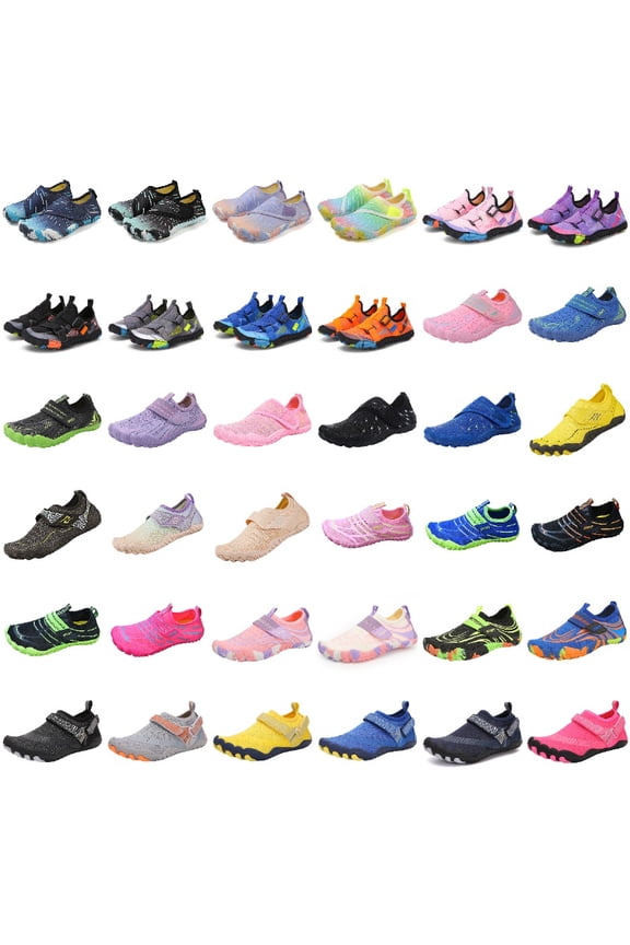 Unisex Color Blocking Water Shoes Adjustable Strap Non Slip Aqua Socks Color:Blue,Size:10.5