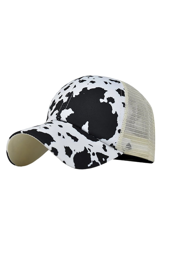 Women's Aztec Print Ponytail Baseball Cap High Messy Bun Mesh Trucker Hat Adjustable Snapback Curved Visor Size:One Size