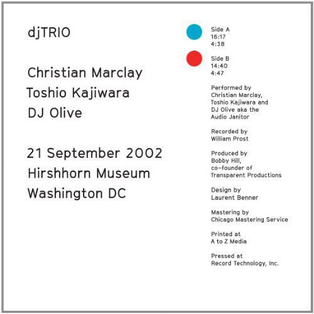 Djtrio - 21 September 2002 - Music & Performance - Vinyl