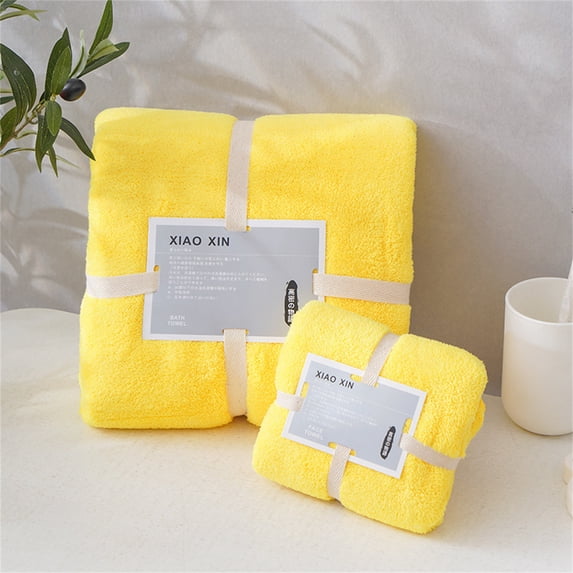 Djunllk 2 Piece Towel Set Absorbent & Quicker to Dry, Lighter Weight, Soft Towels for Bathroom Hotel Pool, 1 Bath Towels 1 Hand Towel