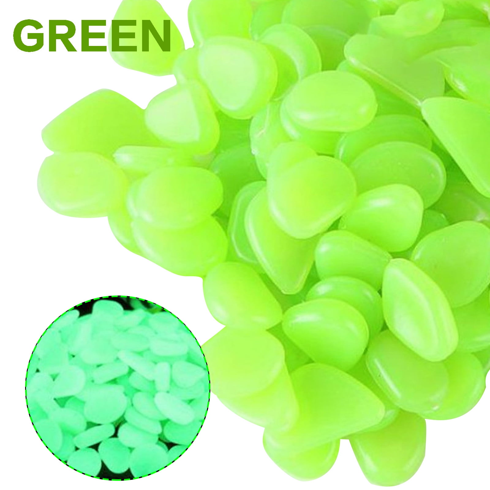 kladzum 500pcs Glowing Pebbles, Glowing Rocks in The Dark Rocks Outdoor Decor, Pebbles Luminous Stones Rocks for Garden Decoration, Fish Tank Decorations