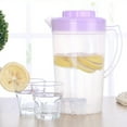 thumbnail image 1 of Djunllk 68 oz 2 Liter Pitcher with Lid & Handle Large Water Jug for Ice Tea Cold Water Juice Containers for Coffee Juice and Homemade Beverage, 1 of 6