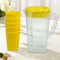 thumbnail image 1 of Djunllk 74 oz 2.2 Liter Pitcher with 5 Cups & Lid Large Water Jug for Ice Tea Cold Water Juice Containers for Coffee Juice and Homemade Beverage, 1 of 7