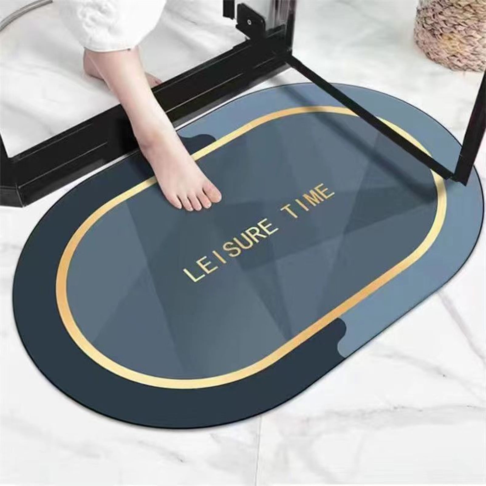 Djunllk Bath Mat Bathroom Mat Rug Non Slip Super Absorbent Quick Dry