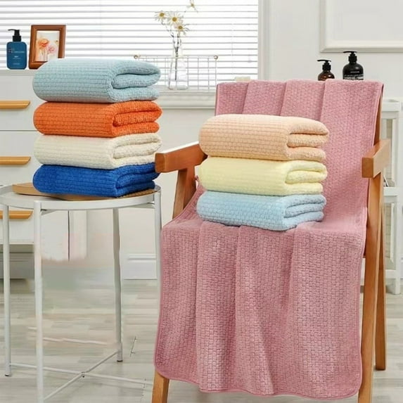 Djunllk Bath Towels - Soft Velvet Bath Sheets Bathroom Towel Wrap, Absorbent, Dry Quickly, Moderately Thick, All Season Use, 55 x 28 inch