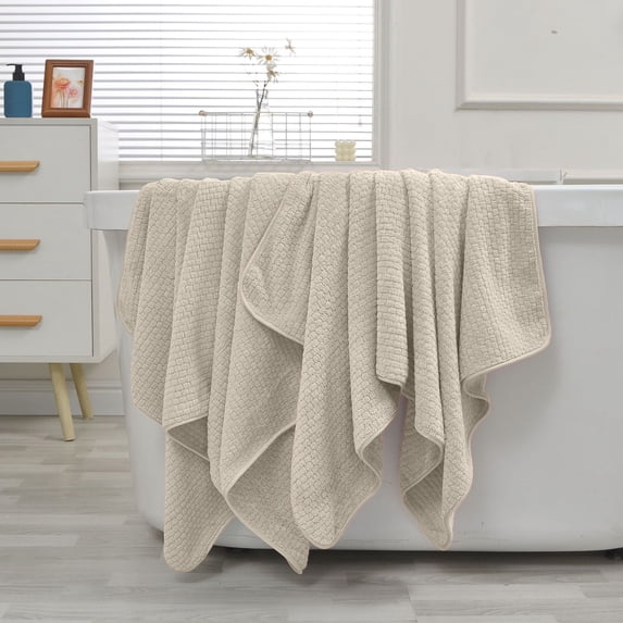 Djunllk Bath Towels - Soft Velvet Bath Sheets Bathroom Towel Wrap, Absorbent, Dry Quickly, Moderately Thick, All Season Use, 55 x 28 inch