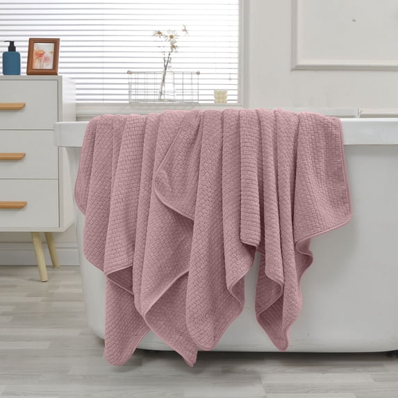 Djunllk Bath Towels - Soft Velvet Bath Sheets Bathroom Towel Wrap, Absorbent, Dry Quickly, Moderately Thick, All Season Use, 55 x 28 inch