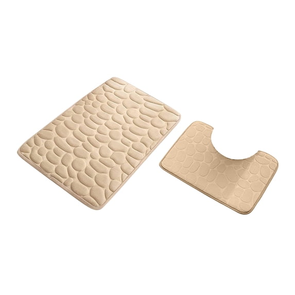 Djunllk Bathroom Rugs 2 Pcs - Non Slip Bath Mat Soft & Comfortable Floor Mats Water Absorption Bath Mat for Bathroom