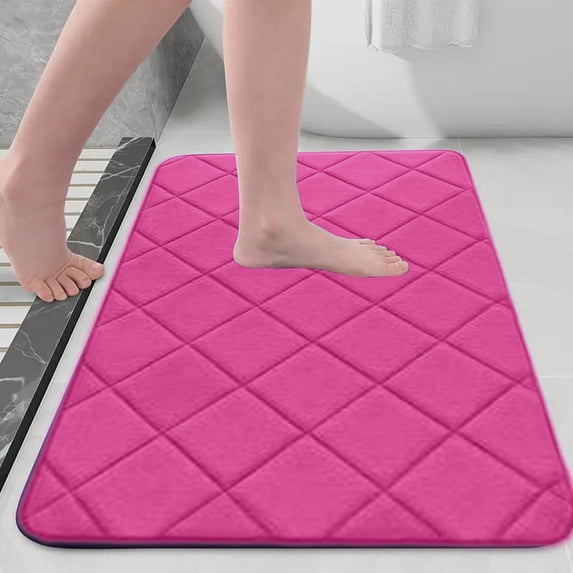 Djunllk Bathroom Rugs - Non Slip Bath Mat Soft & Comfortable Floor Mats Water Absorption Bath Mat for Bathroom, 15 x 23 inch