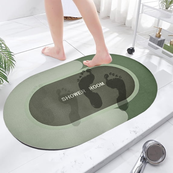 Djunllk Bathroom Rugs Super Absorbent Quick Dry Non Slip Backing Washable Bathroom Floor Mats Shower Rug for in Front of Bathtub Shower Room Bathroom Mats 16x24in