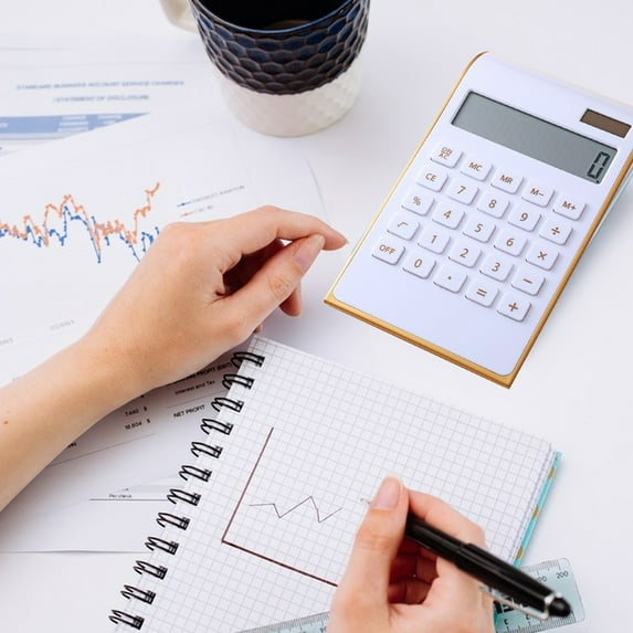 Djunllk Calculator - 10 Digit LCD Display Classic Solid Color Mini Scientific Calculator, Portable Exquisite Standard Function for On-the-Go Office Home School