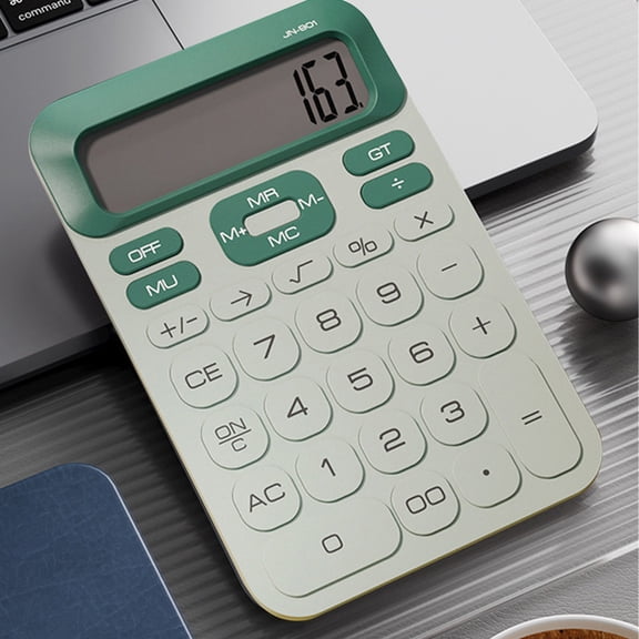 Djunllk Calculator - 12 Digit LCD Display Classic Style Small Calculator Scientific Calculator, Exquisite Standard Function for On-the-Go Office Home School