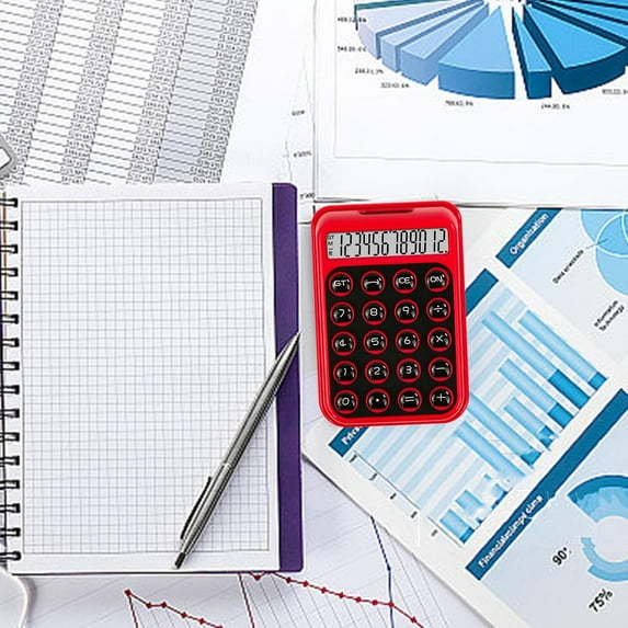 Djunllk Calculator - Solar Power & Battery Jelly Style Candy Color Exquisite Mini Scientific Calculator Portable Pocket Size Standard Function for On-the-Go Office Home School