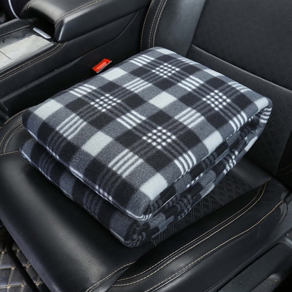 Djunllk Car Electric Heated Blanket - Flannel Heating Blanket for Shoulder and Back, Portable 12V Knee Pads Outdoor Camping Warmth Heating Shawl, 59 x 43 inch