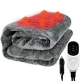thumbnail image 1 of Djunllk Car Electric Heated Blanket with Adapter - 12V Flannel Heating Blanket for Shoulder and Back, Knee Pads Heating Shawl, 59 x 39 inch, 1 of 9