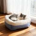 thumbnail image 1 of Djunllk Cat Bed Cozy Sleeping Pad Washable Soft Fur Small Dog Bed for Puppy Kitten Small Pets, 1 of 1