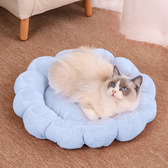 Djunllk Cat Bed Cozy Sleeping Pad Washable Soft Fur Small Dog Bed for Puppy Kitten Small Pets