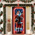 thumbnail image 1 of Djunllk Christmas Decorations Door Cover Santa Claus Front Door Cover Xmas Hanging Banner Santa Background for Home Holiday Christmas Celebration, 70.8 x 35.4 inches, 1 of 6