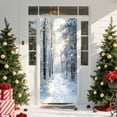 thumbnail image 1 of Djunllk Christmas Door Cover Door Hanging Banner Winter Banner Photo Background Door Decoration New Year Home Party Decoration Supplies, Christmas Decorations, 70.8 x 35.4, 1 of 6