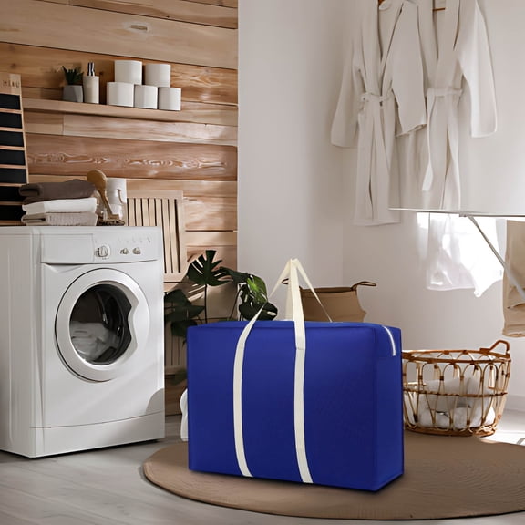 Djunllk Clothing Storage Bags, Clothes Storage Bins Foldable Closet Organizers Storage Containers with Reinforced Handle for Clothing, Blanket, Comforters, Bed Sheets, Pillows and Toys