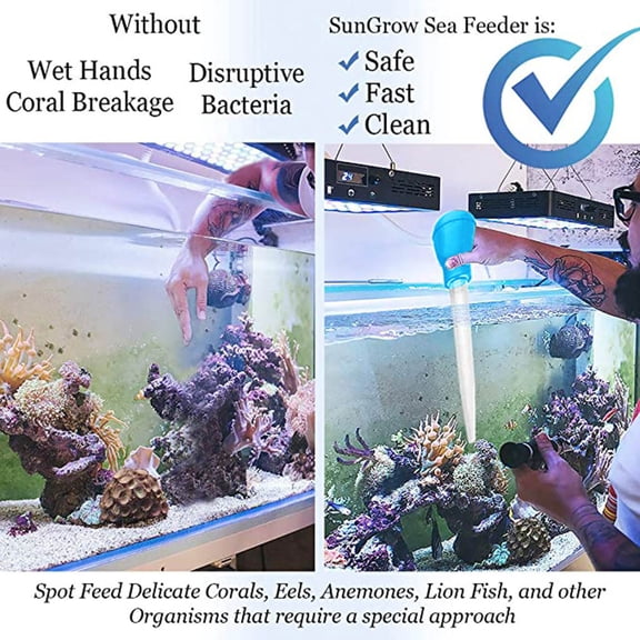 kladzum Coral Feeder Waste Cleaner for Fish Tank Multifunction Dropper Pipette,Fish Tank Accessories