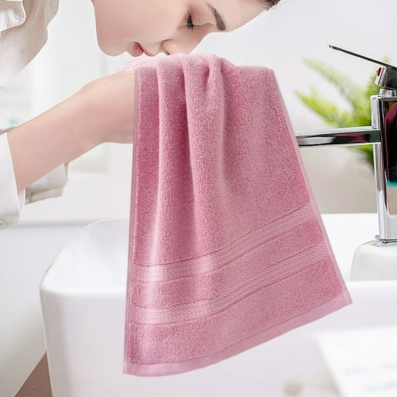 Djunllk Cotton Hand Towels Textured Stripe Cozy Soft, Premium Microfiber Hair Towel Highly Absorbent, Washcloths Basic Bathroom Towels for Bathroom Hotels Gym, 29.1" x 13.4"