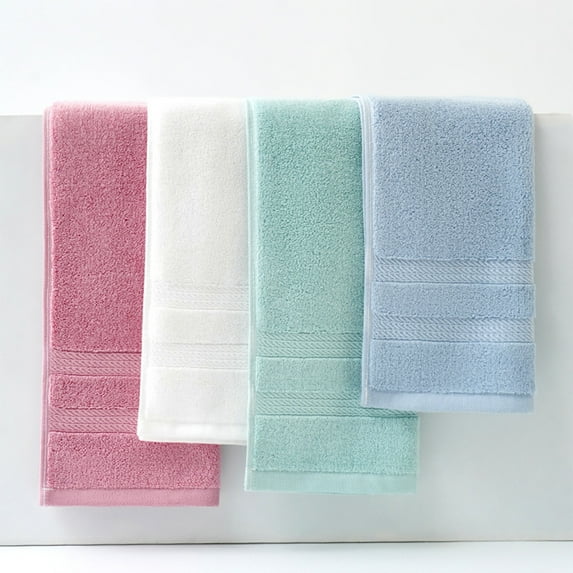 Djunllk Cotton Hand Towels Textured Stripe Cozy Soft, Premium Microfiber Hair Towel Highly Absorbent, Washcloths Basic Bathroom Towels for Bathroom Hotels Gym, 29.1" x 13.4"