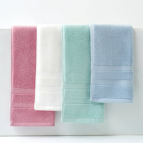 Djunllk Cotton Hand Towels Textured Stripe Cozy Soft, Premium Microfiber Hair Towel Highly Absorbent, Washcloths Basic Bathroom Towels for Bathroom Hotels Gym, 29.1" x 13.4"