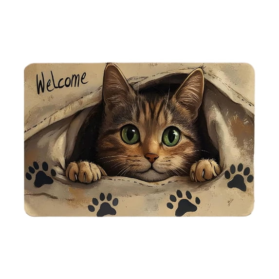 Djunllk Decorative Door Rug - Non Slip & Stain Resistant Floor Mat Stylish Doormat for Front Door Room Entryway, 15 x 23 inch