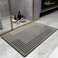 thumbnail image 1 of Djunllk Diatomaceous Bath Rug - Highly Absorbent Quick Drying Non-Slip Backing Bathroom Entry Mat & U Shape Toilet Rug, 15 x 23 inch, 1 of 8