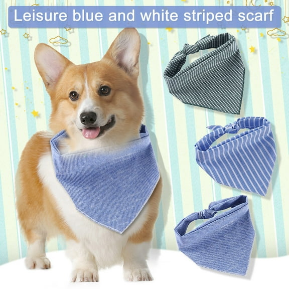 kladzum Dog Bandana Spring Dog Scarf Puppy Bandana Bib Handkerchief Gift, Pet Dog Clothes Printing Scarf Plaid Colorful Bib Casual Scarf
