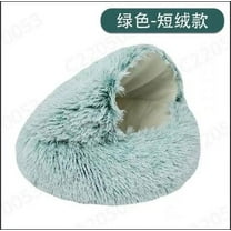 kladzum Dog Bed Round Hooded Plush Cats Cave Donut Anxiety Dog Bed for Small Medium Dog and Cats, Dog Bed Mat