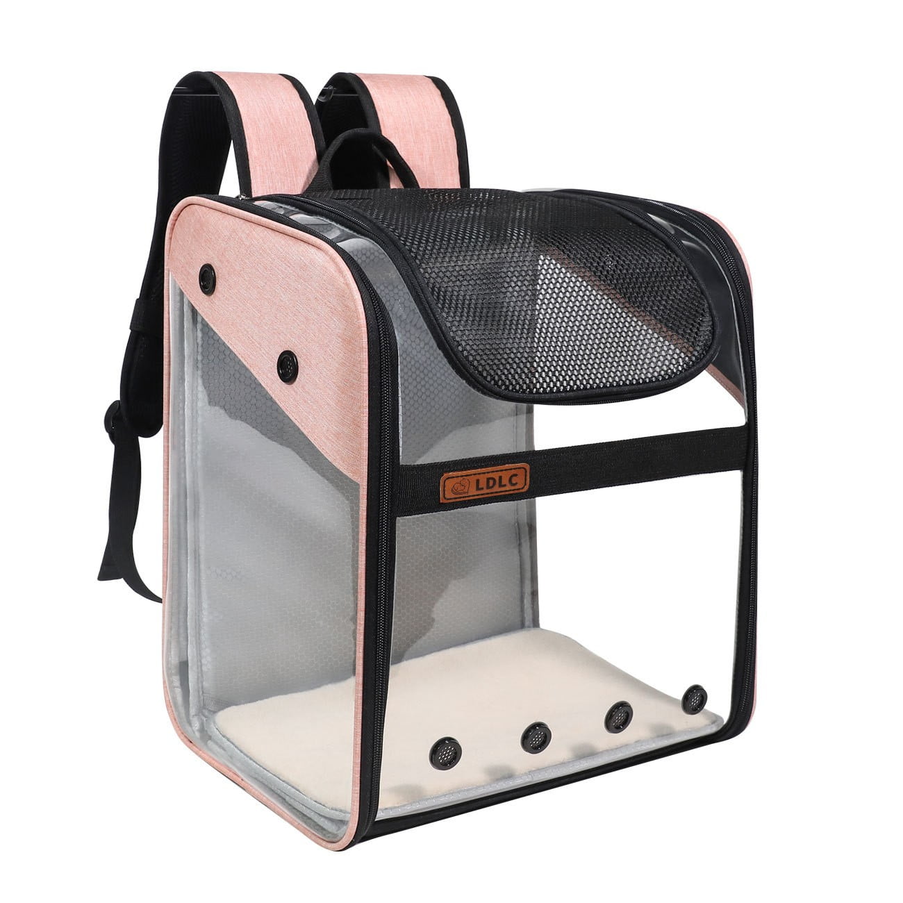 kladzum Dog Carrier Backpack Breathable for Small Pet/Cats/Puppies, Pet Carrier Bag Transparent Visible Pet Backpack Pet Small Dogs Outdoor Travel Bag