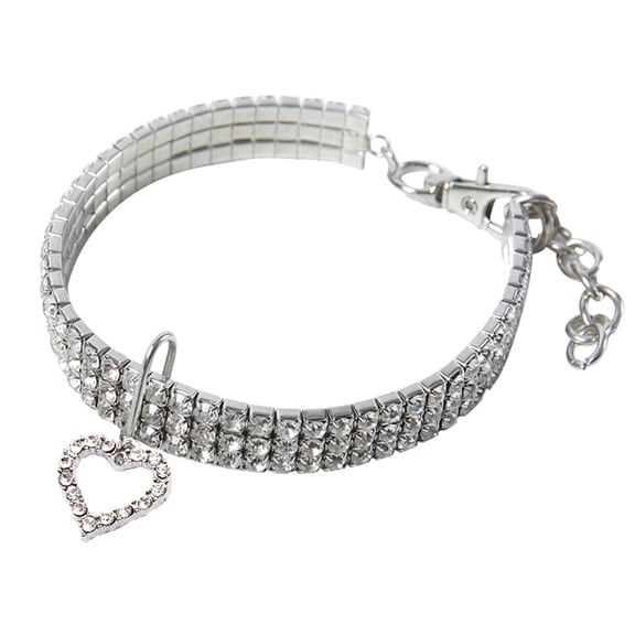 kladzum Dog Collar, Mini Bling Dog Necklace Collars, Pet Dog Bling Chocker Collars Fancy Dog Rhinestone Necklace Wedding Pet Necklace Jewelry