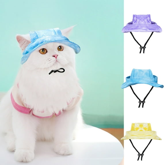 kladzum Dog Hats Dog Baseball Hats Pet Sun Protection Hats Outdoor Sports Hats, Pet Dog and Cats Sunshade Hat and Ear Protection Adjustable Rope Buckle Fisherman Hat Pet Supplies