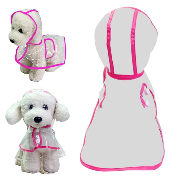 kladzum Dog Raincoat Hooded, Water Proof Dog Rain Jacket Transparent Raincoat Dog Raincoat Spring and Summer Teddy Small Dog, Dogs Lightweight Rain Jacket