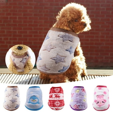 Djunllk Dog Sweaters Dog Warm Shirt Cute Dog Puppy Clothing Sweater Small Puppy Shirt Soft Pet, Dog Sweaters, Small Dog Coat Warm Sweartershirts on Clearance