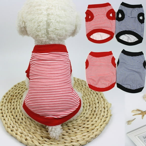 kladzum Dog Sweaters Dog Warm Shirt Dog Clothes Summer Breathable and Cool Thin Cute Vestspet Striped Vests, Dog Sweaters, Small Dog Coat Warm Sweartershirts