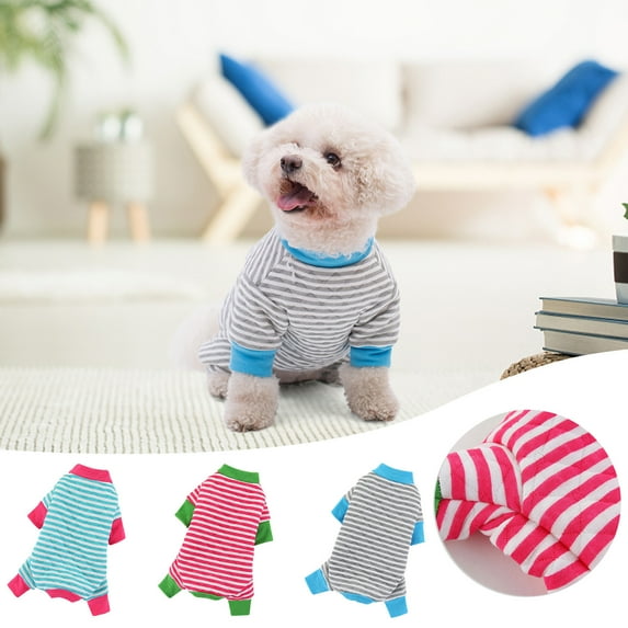 kladzum Dog Sweaters Dog Warm Shirt Empty Quilted Winter Pet Four-Legged Clothes Striped Clothes Pet Clothes, Dog Sweaters, Small Dog Coat Warm Sweartershirts