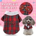 thumbnail image 1 of kladzum Dog Sweaters Dog Warm Shirt Pet Clothes Dog Suit New Product Dog Clothes Double Red Check Bow Tie Dress, Dog Sweaters, Small Dog Coat Warm Sweartershirts, 1 of 9
